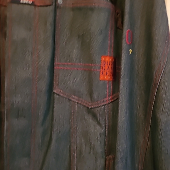 Vintage Willie Esco Navy Blue Jean Jacket with Red Stitching Size XL - Picture 4 of 6